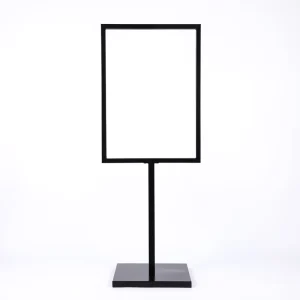 Store Supermarket Display Stainless Steel Outdoor Floor Standing Sign Holder