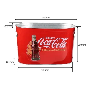 Strength Factory High Quality Metal Packaging Custom Ice Bucket Tin Beer Bucket 6 Bottles Metal Buckets