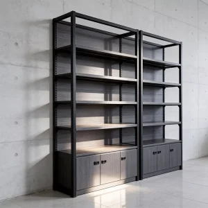 Sturdy Water proof Metal Heavy Duty Supermarket Storage Shelf for Fresh Fruit Store and Grocery Retail Display