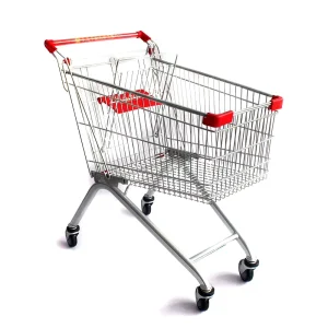 Stylish Grocery Shopping Cart Trolley 4 Wheels Supermarket Shopping Trolley Factory Shopping Trolleys
