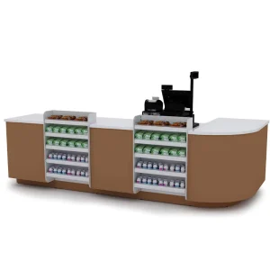 Super Convenience Store Electric Conveyor Belt Checkout Counter Retail Cashier