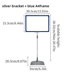 Supermarket Adjustable A3 A4 Frame and Showcards Stand Floor Holder with Pop Sign