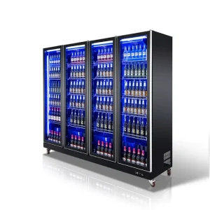 Supermarket Air-cooled Beverage Cabinet Fridge Commercial Refrigeration Equipment Glass Door Beer Cooler