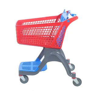 Supermarket All Plastic Shopping Trolley Hand Shopping Carts