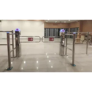 Supermarket Automatic Swing Gate Stainless Steel Adjustable Speed Alarm & Safety Features