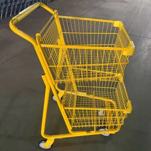 Supermarket Basket Shopping Trolley Store Storage Basket Hand Push Shopping Cart