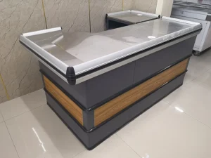 Supermarket Cash Register Table Gondola Checkout Counter for Retail