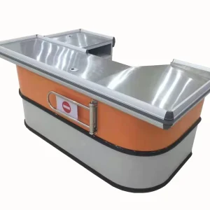 Supermarket Cash Register Table Gondola Checkout Counter for Retail