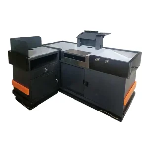 Supermarket Cashier Checkout Counter Steel Checkout Desk Retail Stores Shop Cash Register Counters