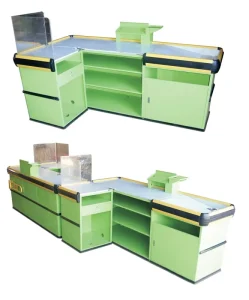Supermarket Check Out Counter Cashier Counter Display with Manufacturer