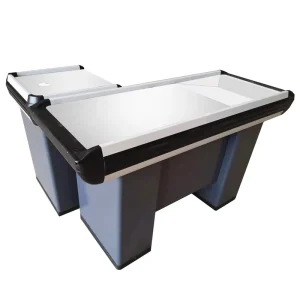 Supermarket Checkout Counter Convenience Store Stainless Steel Table Main Console and Auxiliary Console Structure