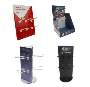 Supermarket Checkout Counter Display Merchandise Promotion Counter Display Stand with Hooks