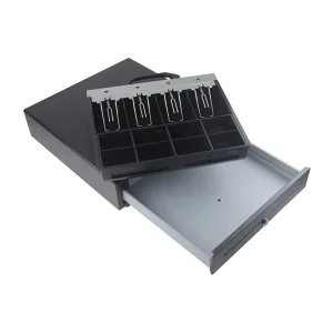 Supermarket Checkout Counter POS Cash Register Drawer with Removable Metal Tray 4 Bill and 8 Coin Cash Drawer Money Safe Box