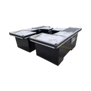 Supermarket Checkout Counter Stainless Steel Modern Design Metal Checkout Counter