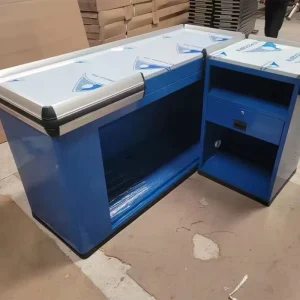 Supermarket Checkout Counters Double Shelf Convenience Store Cash Counter