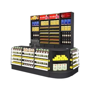 Supermarket Checkout Counters Famous Tobacco Wine Display Shelves Convenient Corner Cashier Can Be Arbitrarily Combined Alcohol