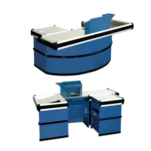 Supermarket Checkout Counters With Customized Size Color Logo Retail Store Checkout Counters