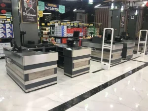 Supermarket Convenience Store Cashier Pharmacy Mother and Child Store Simple Modern Wooden Counter