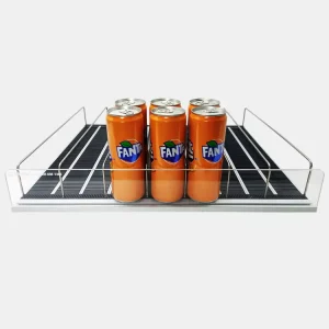 Supermarket Convenience Store Retail Store Gravity Feed Display Stand with Dividers Anti Tip Design for Glass Bottles