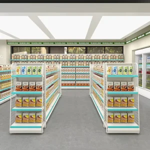 Supermarket Customization One-Stop Design Gondola Store Display Rack Snack Daily Necessities Shelf