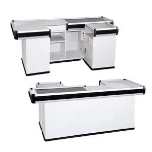 Supermarket Design Cash Register Money Table Retail Store Checkout Counter for Sale