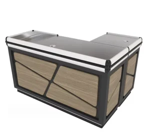Supermarket Design Retail Checkout Counter Checkout Counter in Stock for Sale
