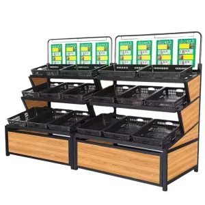 Supermarket Equipment Retail Store Vegetable Fruit Display Stand Racks Supermarket Metal Display Racks