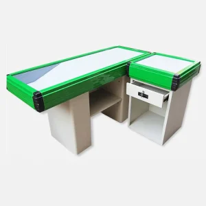 Supermarket Equipment Steel Cashier Counter Retail Checkout Counters Durable Counter Table Cashier Table