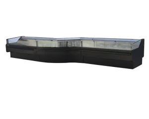 Supermarket Fish and Meat Display Cabinets Topless Refrigerator Freezer Meat Service Counter Ice Cream Cabinets Fridge