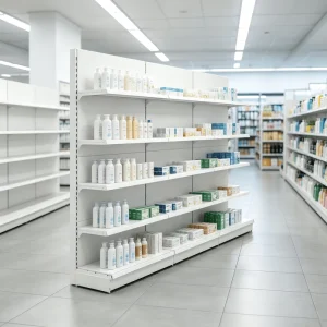 Supermarket Gondola Shelving System Metal Retail Display Rack for Store Fixture