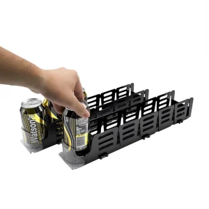 Supermarket Gravity Feed Shelf Roller Drink Display Rack Custom Plastic Shelves Retail Store Shelf Roller Pusher System
