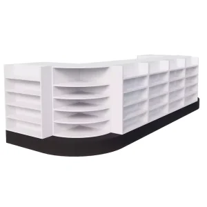 Supermarket Grocery Cash Boutiques Store Wooden Cashier Table and Cashier Counter