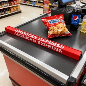 Supermarket Grocery Checkout Lane Belt Divider Printed Thank You for Shopping with Us Sign