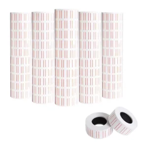 Supermarket/Grocery Shelf Pricing Gun Labels 10 Tubes/Rolls of 12x21mm Strong Adhesion Price Tag Stickers for Promotions