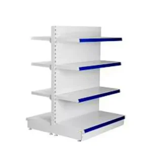 Supermarket Heavy Duty Double Sided Display Stand Metal Shelf Customizable Layers & Capacity for Convenience Store