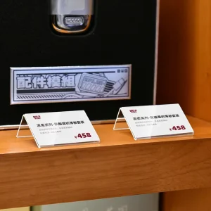 Supermarket Liquor Transparent Table Sign Card Holder Note Holder for Shelf Identification Price Sign