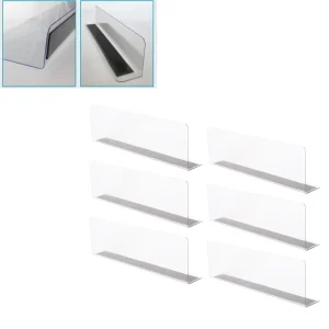 Supermarket Magnetic Plastic Shelf Dividers Partition Organization Storage Separator Customized L-Shaped Shelf Divider