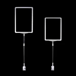 Supermarket Metal Price Tag Holder Sign Display Clip Holder with Plastic A3 A4 A5 Frame