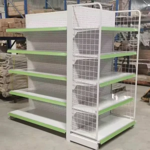 Supermarket Modern 4 Layer Display Racks Factory Gondola Shelves for Snacks Store Shop