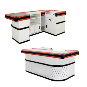Supermarket Modern Design Checkout Counter Cash Register Desk Cashier Table