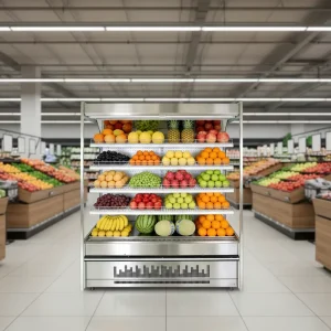 Supermarket Open Fridge Display Chiller Refrigeration Equipment for Fruits and Vegetables