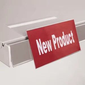 Supermarket PVC Clear Transparent Shelf Wobbler Shelf Talkers Display Grip Data Strip Retail Accessories Sign Holder