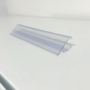 Supermarket PVC Plastic Price Label Holder Extrusion Profile Data Strip Self Adhesive for Shelves
