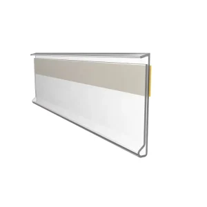 Supermarket Plastic Extrusion 26 28mm Height Price Tag Flat Shelf Label Holder Self Adhesive Data Strip