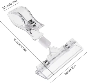 Supermarket Plastic Price Sign Clamps Label Tag Acrylic Clips Clear Pop Sign Holder Clips for Retail