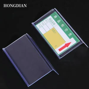 Supermarket Price Tag Self Adhesive Shelf Label Card Holder Transparent Plastic Display Shelf Price Label Tag