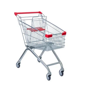 Supermarket Push Cart 60L Metal Shopping Wagon Carro De La Compra Trolley
