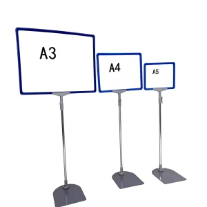Supermarket Retail Acrylic Poster Sign Holder Floor Display Stand Poster Frame