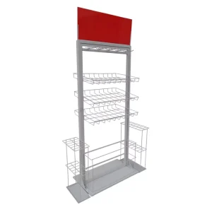 Supermarket Retail Display Rack Wire Grid Storage Basket Metal Stand for Umbrella Display in Stores