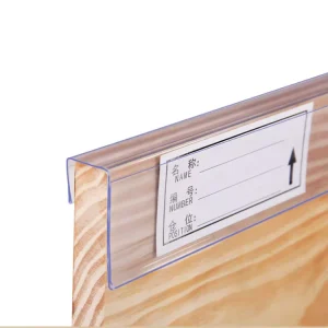Supermarket Retail Plastic Label Holder Tag Price Holder Adhesive Data Strip for Shelves